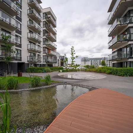 Appartement Jutrzenki - Gym, Balcony, Parking - By Rentujemy Warschau